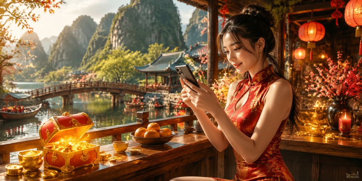 Người dùng thư giãn cùng điện thoại trong không khí lễ hội Tết tại Ninh Bình